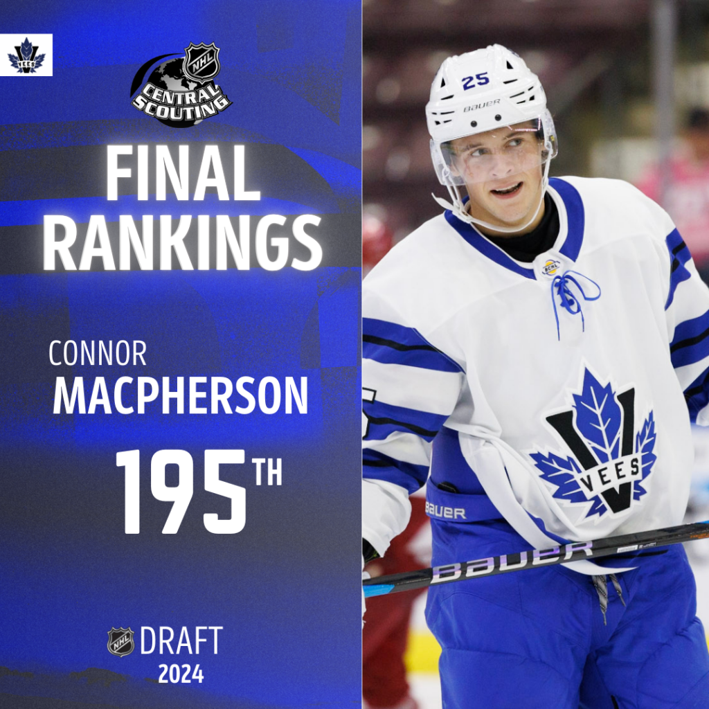 Connor MacPherson, recruit Ben Merrill listed in NHL Central Scouting’s